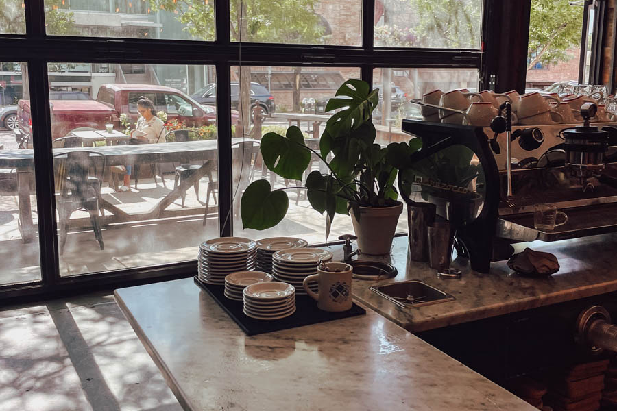 The espresso bar at Aviano coffee in Cherry Creek